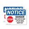 Signmission Danger This Site Is Not A Play OSHA Notice Sign, Plastic, 10in W x 7in L, 2PK OS-2PACK-NS-P-710-L-10923 - alternate 1